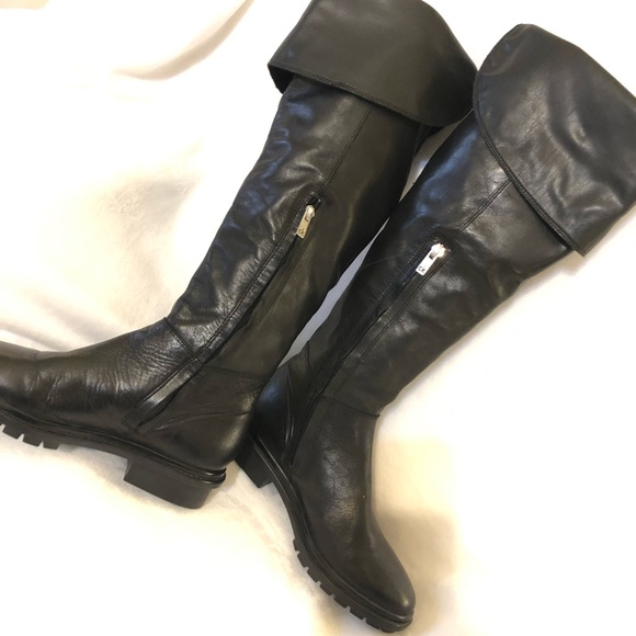 CALVIN KLEIN HELENE LEATHER BOOTS - Picture 2 of 7